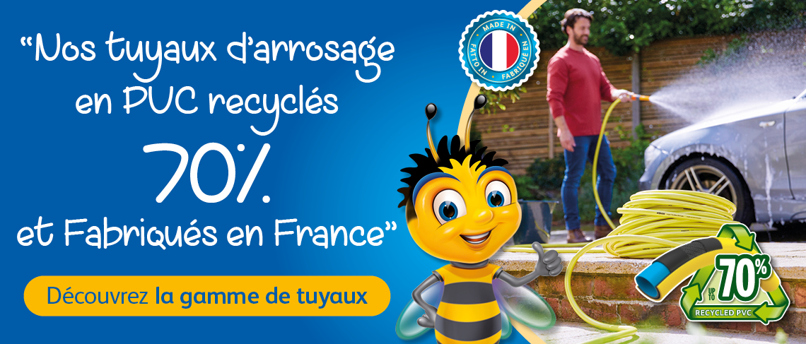 tuyaux 70 % de PVC recyclé.